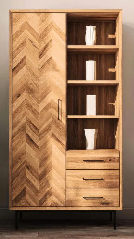 Armadio "Kumeu" 62, faggio massello, oliato - 176 x 97 x 45 cm (h x l x p)