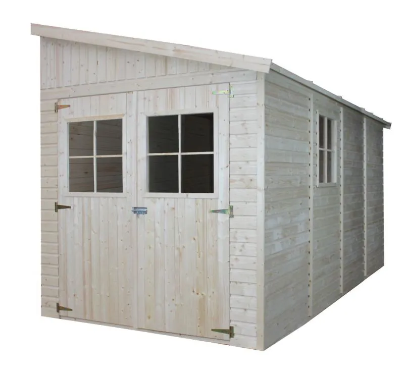 Casetta da giardino addossata - 4,16 x 2,16 m, pannello da 17 mm