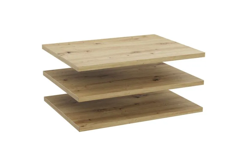 Set 3 ripiani per armadio Zapopan 21 & 28 | Finitura rovere Artisan | 42,6 x 37,8 cm | Eleganza moderna