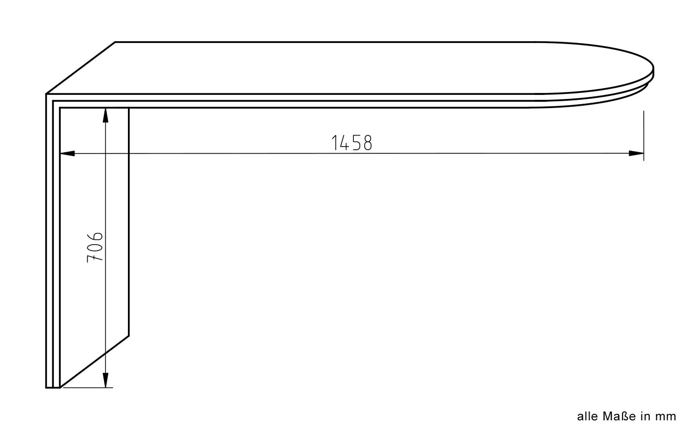 Modulo per Scrivania Cianjur, rovere / bianco - misure: 77 x 150 x 60 cm (h  x l x p)