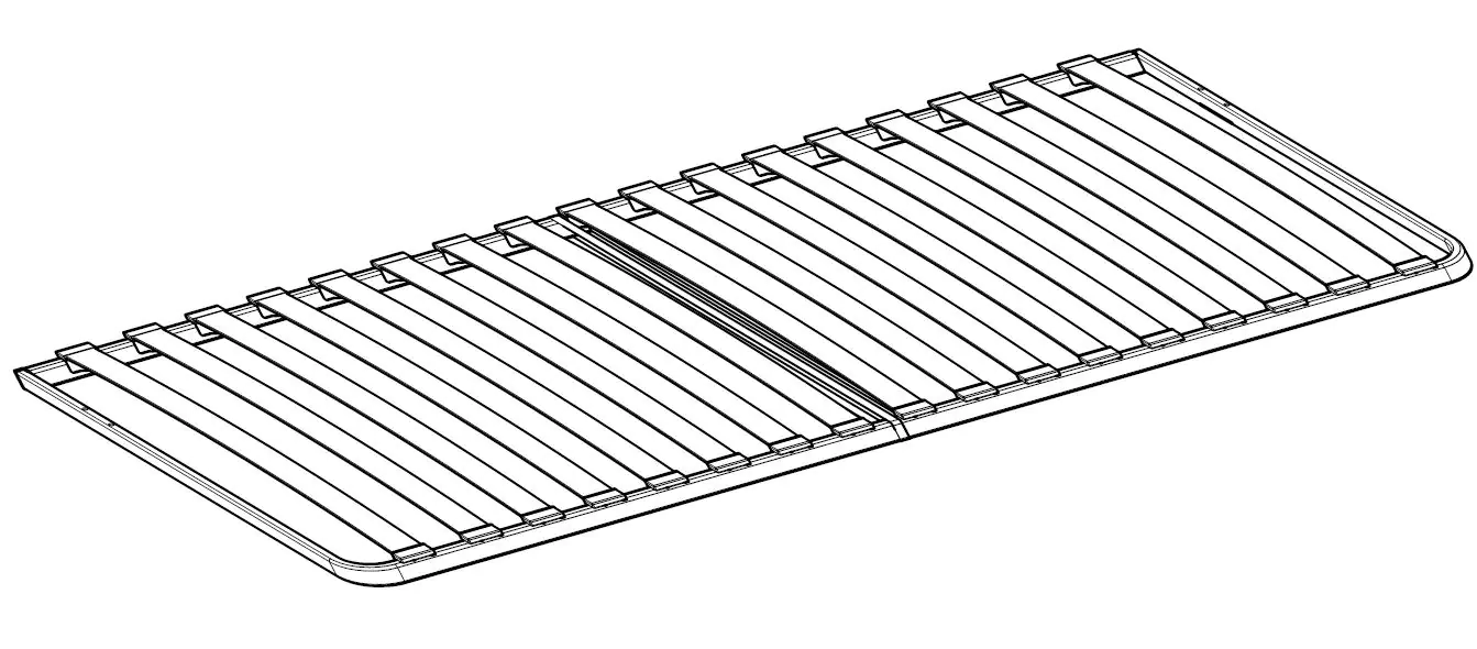 Rete a doghe pieghevole per letto singolo - 90 x 200 cm (l x l)