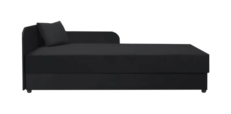 Letto da giorno con contenitore Lobatos 01 nero | Testata sinistra | Superficie 90 x 195 cm | Design moderno
