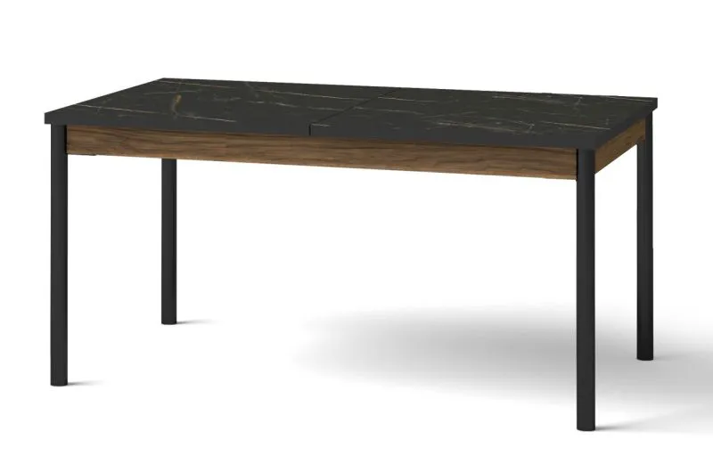 Tavolo da pranzo allungabile Mairenke 14 | Noce e nero opaco | 160-240 x 90 cm | Design moderno