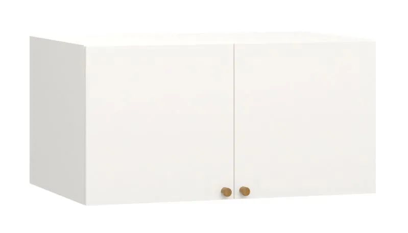 Armadio Aenna bianco | Maniglie rovere | 50 x 100,5 x 60 cm | Design moderno e luminoso