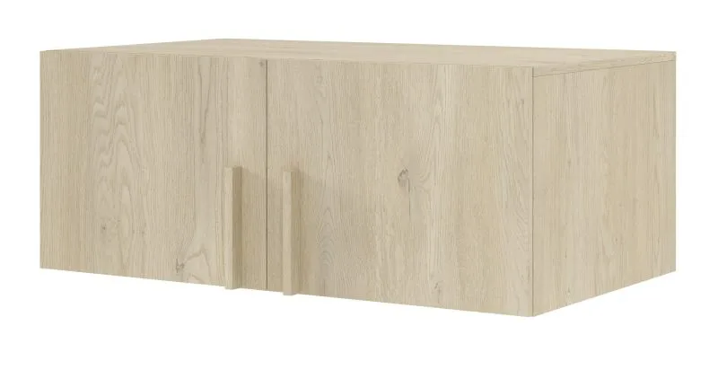 Top per armadio Edegem 03 | bordi in ABS | colore: rovere Cremona | 100 x 61 x 40 cm | 2 ante | 1 vano grande