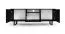 Mobile TV robusto Zapopan 103 nero | 56 x 150 x 40 cm | Gambe in metallo | Push-to-open | 4 scomparti | Passacavo