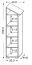 Scaffale per cameretta Daniel 03 | bianco e grigio | design a destra | 165 x 43 x 44 cm