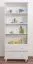 Scaffale B001 in pino massiccio laccato bianco | 190 x 80 x 42 cm | 2 cassetti, 4 scomparti, stile moderno