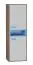 Armadio per cameretta Michael 01 | Rovere marrone, grigio e blu | 138 x 45 x 34 cm | Design moderno e robusto