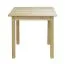 Tavolo in pino massello naturale Junco 233B | 75x75 cm | Design moderno | Robusto e facile da montare