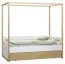 Letto singolo Minnea 31 | Bianco e rovere | 90 x 200 cm | Design moderno e stabile