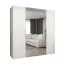 Armadio a battente Korab 81 bianco | 2 metri larghezza | 2 scomparti | Maniglie color cashmere | Sistema Soft-Close