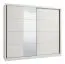 Armadio scorrevole Apatin 06 bianco | Specchio integrato | 2 barre appendiabiti | 10 scomparti | 215,5x251x60 cm