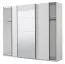 Armadio scorrevole Bogati 04 | Bianco lucido e anta a specchio | 224 x 262,5 x 65,5 cm | 2 barre appendiabiti