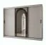 Armadio ad ante scorrevoli "Dero" 06, bianco opaco, 3 ante di cui 1 a specchio, 10 scomparti, 2 barre appendiabiti, 250 x 62 x 200 cm