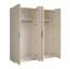 Armadio 4 ante battenti beige | 2 barre appendiabiti | 2 ripiani | ABS | 210 x 179 x 60,5 cm