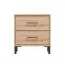 Comodino Sabas 16 | Rovere Artisan | 2 cassetti | Bordi in ABS | 52 x 48 x 40 cm