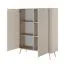 Madia "Sloughia" 16, beige, maniglie e gambe: metallo, 2 ante a battente, 6 scomparti, bordi in ABS, 113 x 38 x 134 cm
