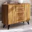 Cassettiera 100 x 136 x 45 cm | Rovere massello oliato | 4 cassetti, 2 ante | Wooden Nature Premium