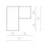 Armadio angolare battente Ohey 02 | Grigio scuro/grigio chiaro | 195x95x95 cm | Design moderno e funzionale per cameretta