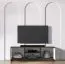 Mobile TV "Mackenzie" 06, color rovere Dunin/cashmere lucido, maniglie: metallo, 2 ante, Sistema "Soft-Close", bordi in ABS, 104 x 40 x 85 cm