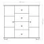 Madia in pino massello colore ontano Junco 176 | 100 x 90 x 60 cm | Design moderno e funzionale