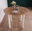 Tavolo da pranzo LEVA, facile da abbinare, bianco/rovere, rotondo, dimensioni Ø 100, altezza piano 32 mm, piano in laminato, robusti piedini in legno, design moderno