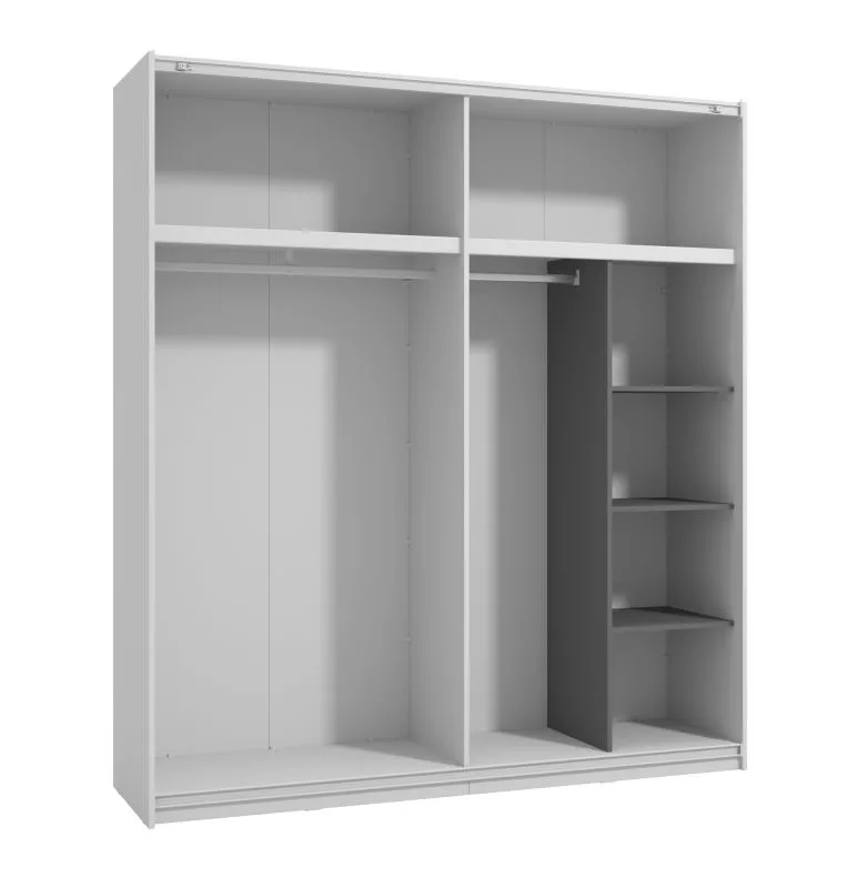 Scaffale interno per armadio | Grigio grafite | 159,5 x 48 x 41,5 cm | Per ante scorrevoli 200 cm