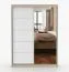 Armadio scorrevole Bucegi 19 | Bianco e rovere Sonoma | Specchio | 2 ante | 6 scomparti | 200 x 150 x 61 cm
