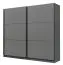 Armadio ad ante scorrevoli "Kule" 08, color grigio grafite, 10 scomparti, 210 x 217 x 62,5 cm