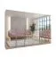 Armadio con ante a specchio "Rida" 17, bianco, maniglie: cashmere, 4 scomparti, 4 barre appendiabiti, Sistema "Soft-Close", bordi in ABS, 300 x 52 x 202 cm
