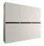 Armadio ad ante battenti "Karim" 05, bianco, 12 ante, 9 scomparti, 3 barre appendiabiti, Sistema "Soft-Close", 240 x 52 x 203 cm