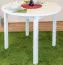 Tavolo rotondo in pino massello laccato bianco Junco 235A | Diametro 100 cm | Design moderno | Facile da montare | Stabile
