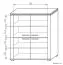 Cassettiera Kainanto 07 | Rovere e Grigio | 112 x 96 x 41 cm | Design Moderno e Ampio Spazio