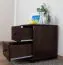 Comodino pino massello noce 009 | 55 x 42 x 47 cm | Design moderno e spazio ottimizzato