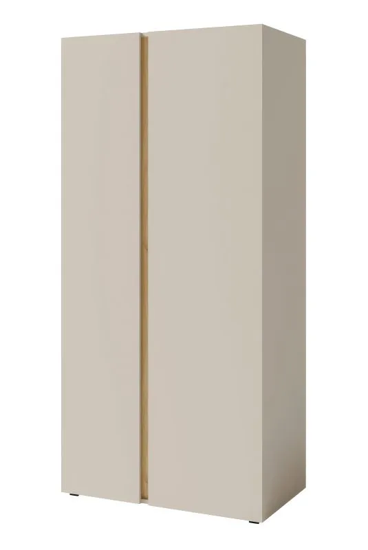 Armadio Fricourt 03 beige/rovere chiaro | 7 scomparti | 1 asta appendiabiti | 195 x 90 x 50 cm | Bordi ABS