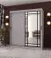Armadio / Armadio con ante scorrevoli | Cashmere | Anta a specchio decorativa | 180 x 62 x 200 | 10 scomparti | 2 aste appendiabiti | Dettagli moderni