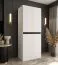 Armadio ad ante battenti "Karim" 02, bianco, 4 ante, 3 scomparti, 1 barra appendiabiti, Sistema "Soft-Close", 90 x 52 x 203 cm