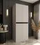 Armadio ad ante battenti "Karim" 02, color cashmere, 4 ante, 3 scomparti, 1 barra appendiabiti, Sistema "Soft-Close", 90 x 52 x 203 cm