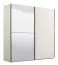 Armadio scorrevole Bogati 02 | Bianco lucido e specchio | 2 barre appendiabiti | 210 x 217 x 62,5 cm