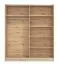 Armadio scorrevole Kule 04 rovere Artisan | 1 anta a specchio | 6 scomparti | 210 x 179 x 62,5 cm