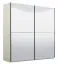 Armadio scorrevole Bogati 03 | Bianco lucido | 2 ante specchio | 2 barre appendiabiti | 210 x 217 x 62,5 cm