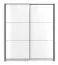 Armadio con ante scorrevoli Kule 03 | Bianco moderno | 6 scomparti | 1 barra appendiabiti | 210 x 179 x 62,5 cm