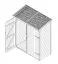 Armadio da giardino Maceio incl. pavimento e copertura - misure: 73 x 152 x 182 cm (l x p x h)