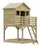 Casetta da giardino per bambini "13A", pino, impregnato a pressione, incl. finestra, balcone, scaletta, 248 x 150 cm