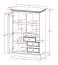 Vetrina Gyronde 17 | Pino massiccio laccato bianco | 130 x 90 x 45 cm | Stile country-provenzale