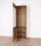 Vetrina Fazenda 03, colore: marrone scuro, parzialmente in rovere massiccio - 199 x 61 x 41 cm (A x L x P)