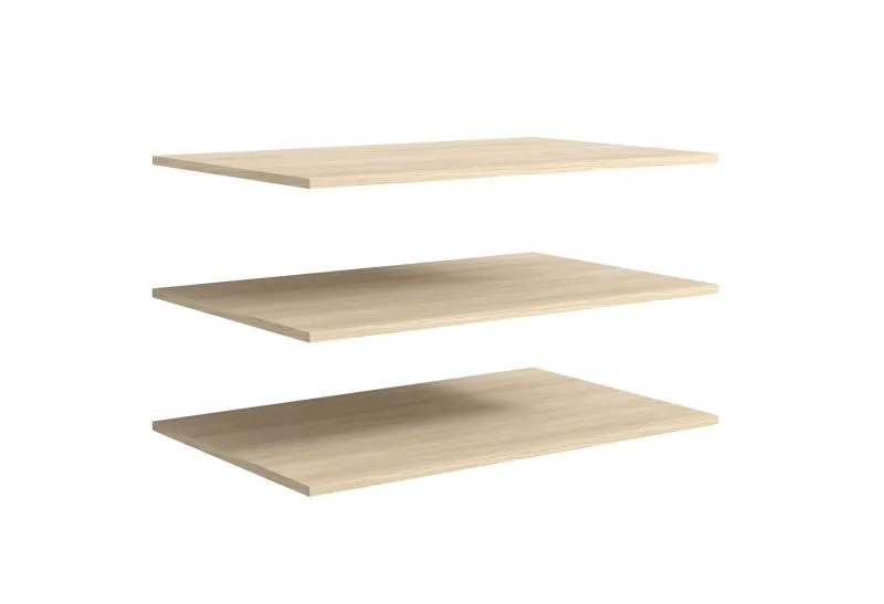 Set 3 ripiani per armadio Acharnes | 55 x 87 x 1,5 cm | Rovere barista | Design moderno