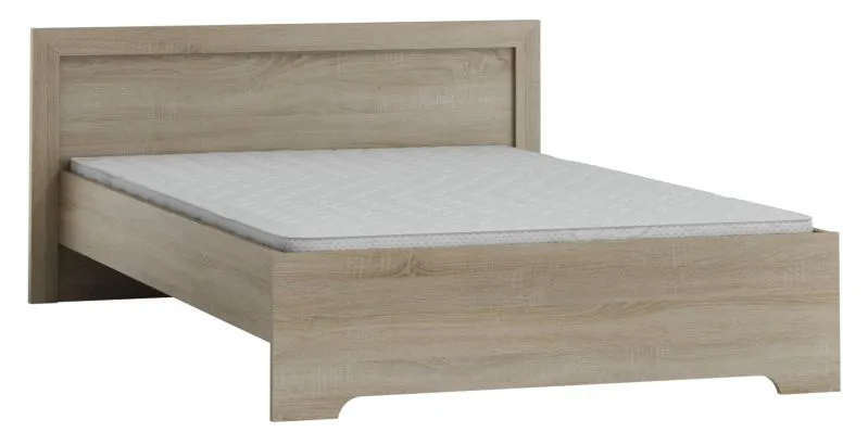 Letto matrimoniale Popondetta 04 | Rovere Sonoma | 160 x 200 cm | Design moderno