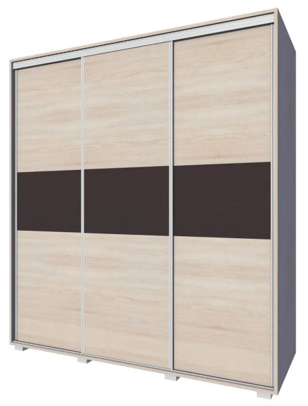 Armadio scorrevole Rabaul 40 | Rovere Sonoma chiaro/scuro | 210 x 160 x 60 cm